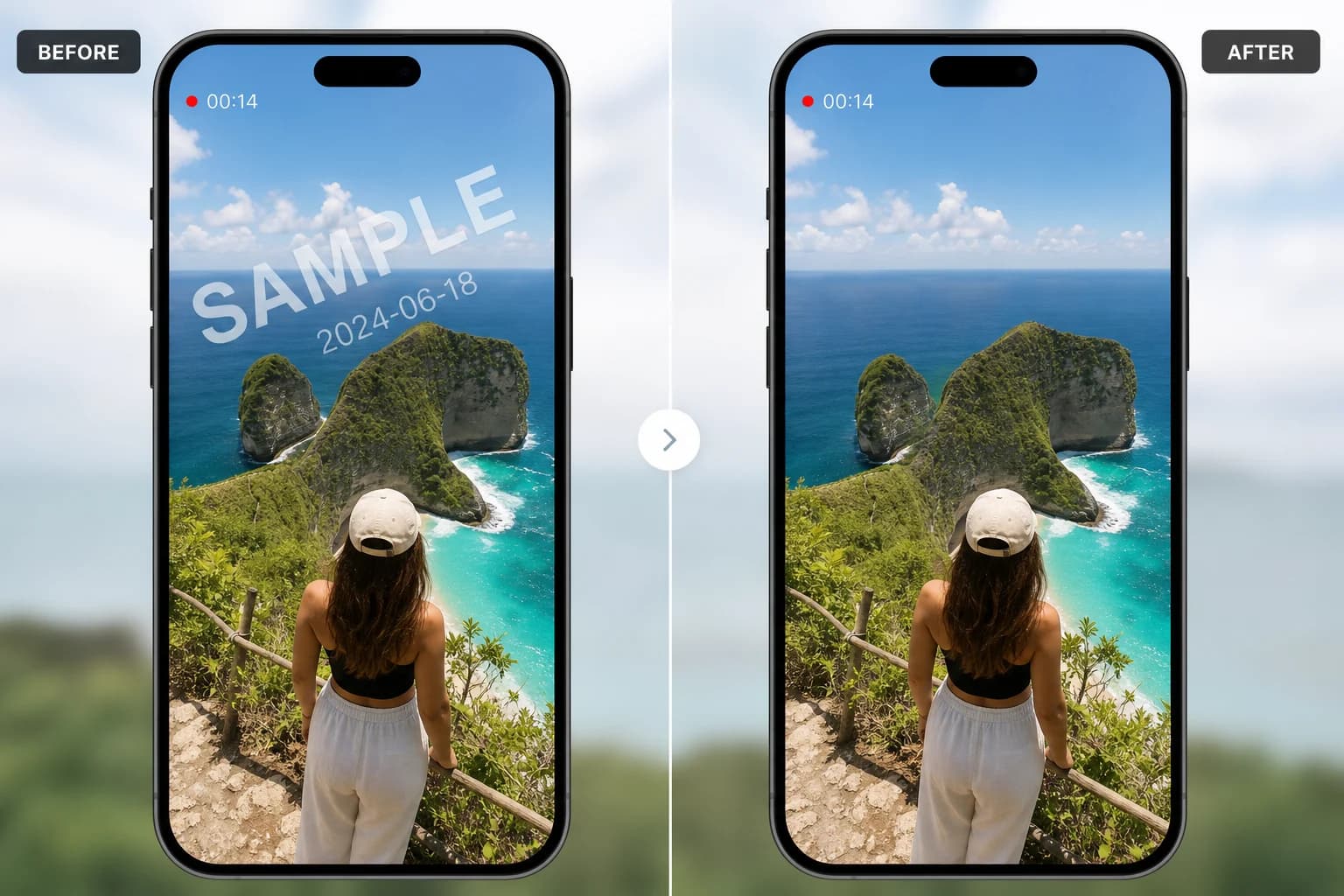 Object removal examples for cleaner videos gallery example 2