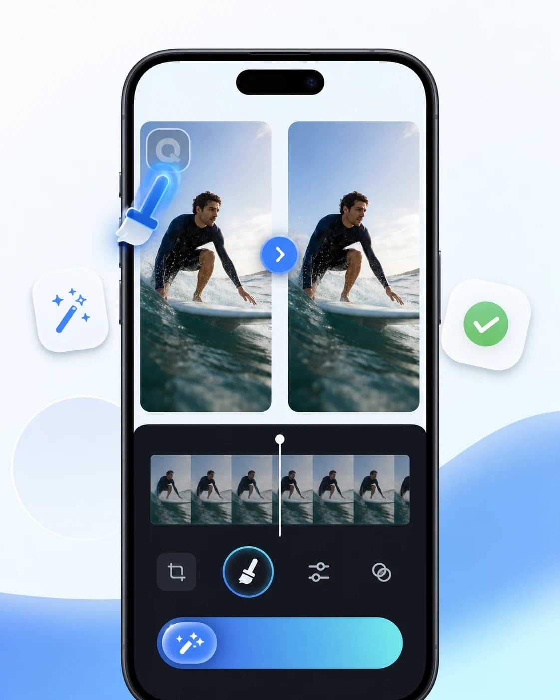 Watermark Remover preview in Video Eraser